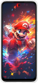 Силикон с усиленными углами чехол Супер Марио для Xiaomi Poco M6 4G - 6342sp-3798 изображение 
