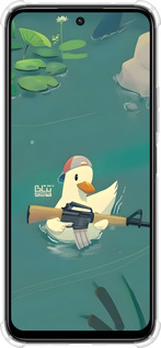 Силикон с усиленными углами чехол Уточка с автоматом для Xiaomi Poco M6 4G - 6356sp-3798 изображение 