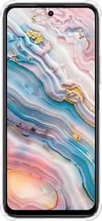 Силикон с усиленными углами чехол Мрамор красивый для Xiaomi Poco M6 4G - 6376sp-3798 изображение 