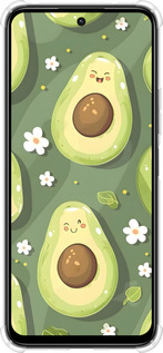 Силикон с усиленными углами чехол Авокадо для Xiaomi Poco M6 4G - 6380sp-3798 изображение 