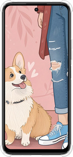 Силикон с усиленными углами чехол Корги 3 для Xiaomi Poco M6 4G - 6707sp-3798 изображение 