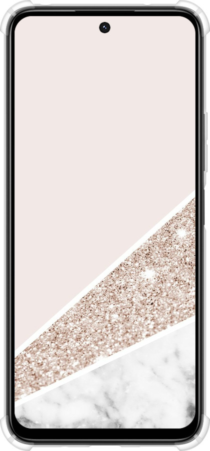 Силикон с усиленными углами чехол Пастельный мрамор для Xiaomi Poco M6 4G - 4342sp-3798 изображение 