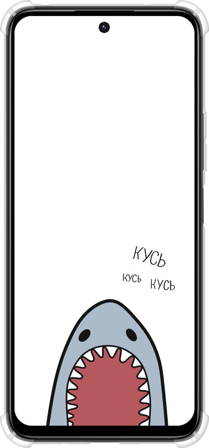 Силикон с усиленными углами чехол Акула для Xiaomi Poco M6 4G - 4870sp-3798 изображение 