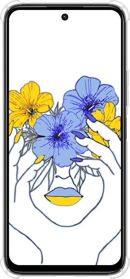 Силикон с усиленными углами чехол Девушка v4 для Xiaomi Poco M6 4G - 5276sp-3798 изображение 