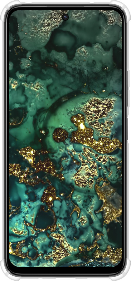 Силикон с усиленными углами чехол Мрамор золото богатство для Xiaomi Poco M6 4G - 5419sp-3798 изображение 