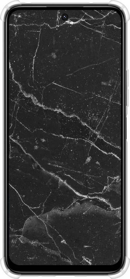 Силіконовий протиударний с посиленими кутами чехол Чорний мармур v2 для Xiaomi Poco M6 4G - 5568sp-3798 изображение 