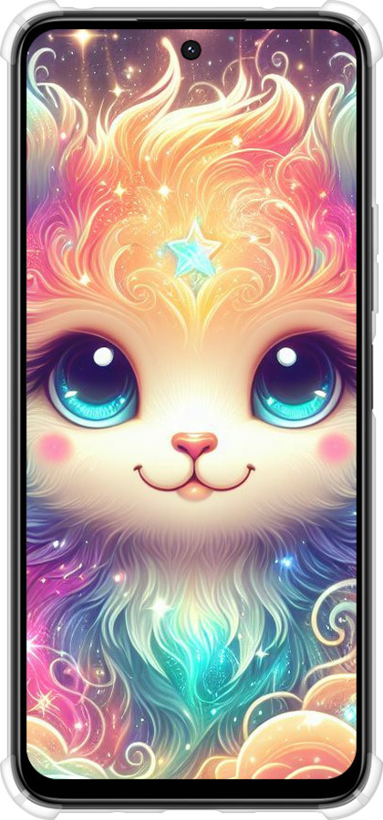 Силикон с усиленными углами чехол Сказочный котенок для Xiaomi Poco M6 4G - 5813sp-3798 изображение 
