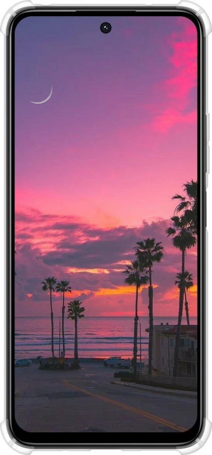 Силикон с усиленными углами чехол Пальмы для Xiaomi Poco M6 4G - 5873sp-3798 изображение 