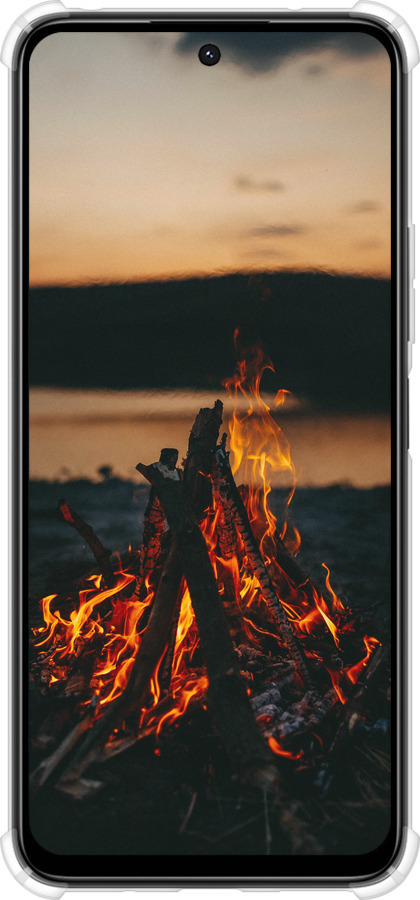 Силіконовий протиударний с посиленими кутами чехол Вогонь для Xiaomi Poco M6 4G - 6021sp-3798 изображение 