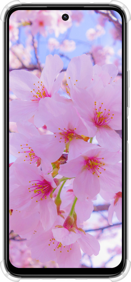 Силикон с усиленными углами чехол Сакура для Xiaomi Poco M6 4G - 6029sp-3798 изображение 