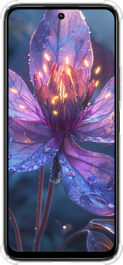 Силикон с усиленными углами чехол Магический цветок для Xiaomi Poco M6 4G - 6038sp-3798 изображение 