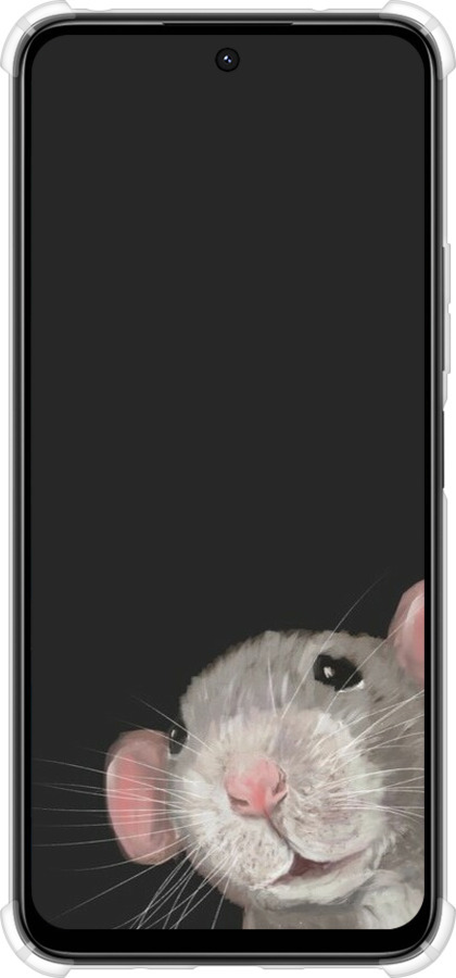 Силикон с усиленными углами чехол The Peeking Rat для Xiaomi Poco M6 4G - 6442sp-3798 изображение 