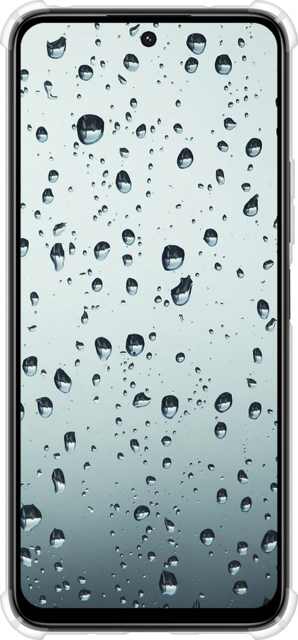 Силикон с усиленными углами чехол Стекло в каплях для Xiaomi Poco M6 4G - 848sp-3798 изображение 