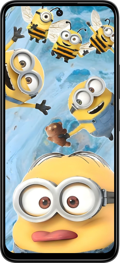 Силиконовый чехол Миньоны для Xiaomi Redmi Note 13R 5G - 6386u-3797 изображение 