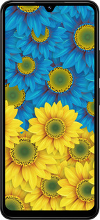 TPU чехол Жёлто-голубые цветы для Xiaomi Redmi 14C - 1048b-3768 изображение 