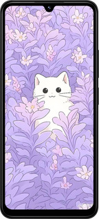 TPU чехол Котик в цветах для Xiaomi Redmi 14C - 6390b-3768 изображение 
