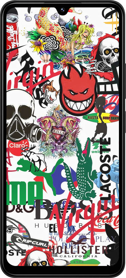 TPU чехол Many different logos для Xiaomi Redmi 14C - 4022b-3768 изображение 