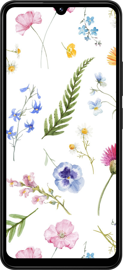 TPU чехол Квітковий фон v2 для Xiaomi Redmi 14C - 5472b-3768 изображение 
