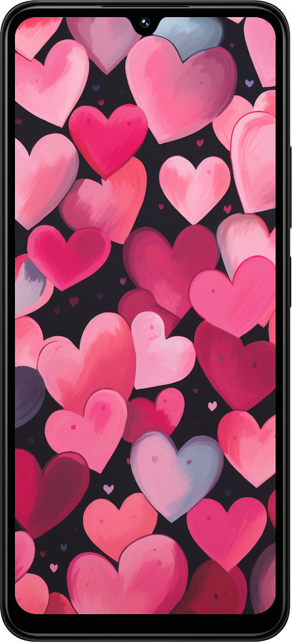 TPU чехол Сердечки 4 для Xiaomi Redmi 14C - 5662b-3768 изображение 