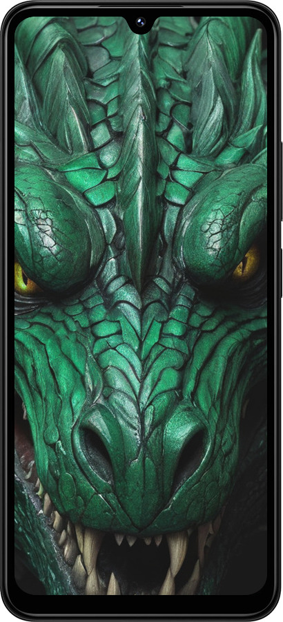 TPU чехол Зелёный дракон v2 для Xiaomi Redmi 14C - 5817b-3768 изображение 