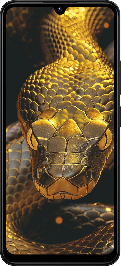 TPU чехол Golden snake для Xiaomi Redmi 14C - 6072b-3768 изображение 