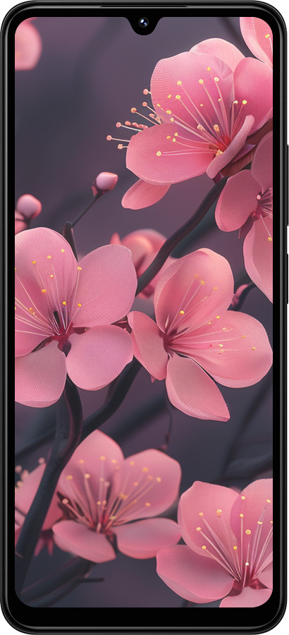 TPU чехол Пурпурова сакура для Xiaomi Redmi 14C - 6075b-3768 изображение 