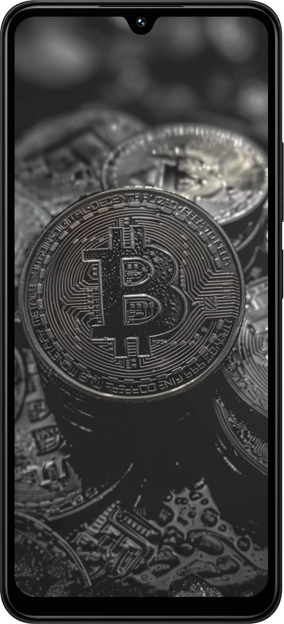 TPU чехол Black Bitcoin для Xiaomi Redmi 14C - 6090b-3768 изображение 