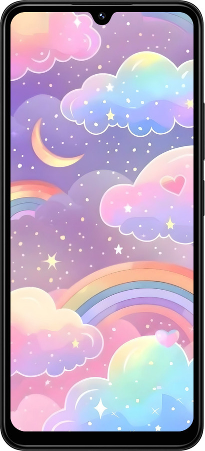 TPU чехол Облака и радуга для Xiaomi Redmi 14C - 6312b-3768 изображение 