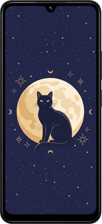 TPU чехол Cute Cat Celestial/Witchy для Xiaomi Redmi 14C - 6787b-3768 изображение 
