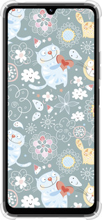 Силикон с усиленными углами чехол Котята v3 для Xiaomi Poco M7 - 1223sp-4141 изображение 