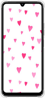 Силикон с усиленными углами чехол Сердечки 2 для Xiaomi Poco M7 - 4763sp-4141 изображение 