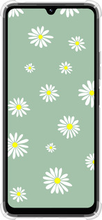 Силикон с усиленными углами чехол Ромашки v4 для Xiaomi Poco M7 - 5603sp-4141 изображение 