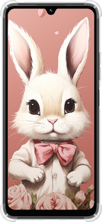 Силикон с усиленными углами чехол Зайчик для Xiaomi Poco M7 - 5669sp-4141 изображение 