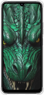 Силикон с усиленными углами чехол Зелёный дракон v2 для Xiaomi Poco M7 - 5817sp-4141 изображение 