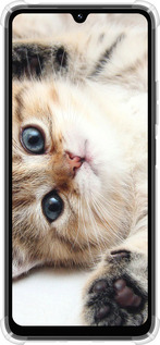Силикон с усиленными углами чехол Котик для Xiaomi Poco M7 - 6024sp-4141 изображение 