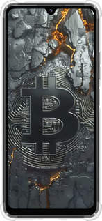 Силикон с усиленными углами чехол Раскаленный биткойн для Xiaomi Poco M7 - 6091sp-4141 изображение 