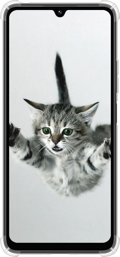 Силикон с усиленными углами чехол Летящий котёнок для Xiaomi Poco M7 - 2322sp-4141 изображение 