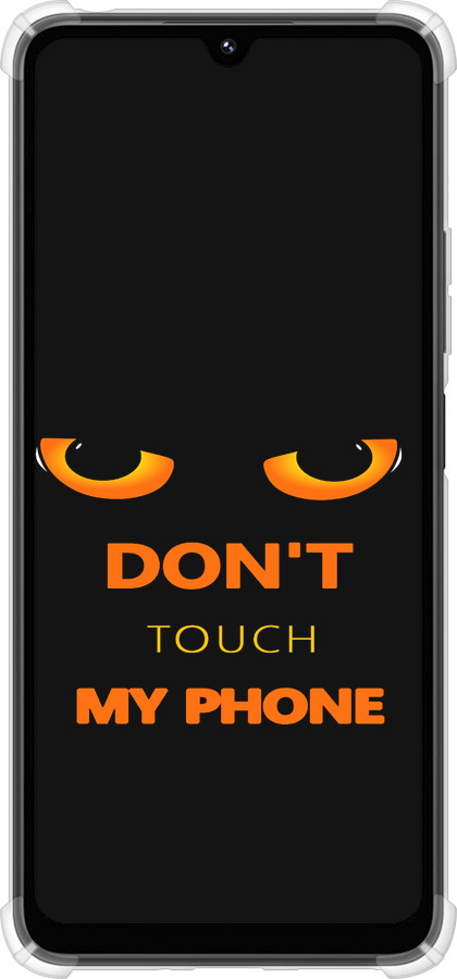 Силикон с усиленными углами чехол Don't touch the phone для Xiaomi Poco M7 - 4261sp-4141 изображение 