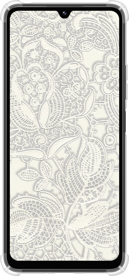 Силикон с усиленными углами чехол Белое кружево для Xiaomi Poco M7 - 4383sp-4141 изображение 