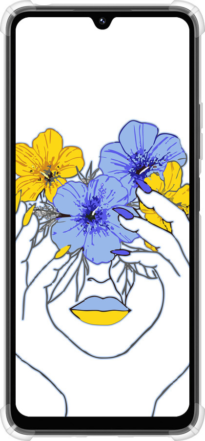 Силіконовий протиударний с посиленими кутами чехол Дівчина v4 для Xiaomi Redmi 14C - 5276sp-3768 изображение 