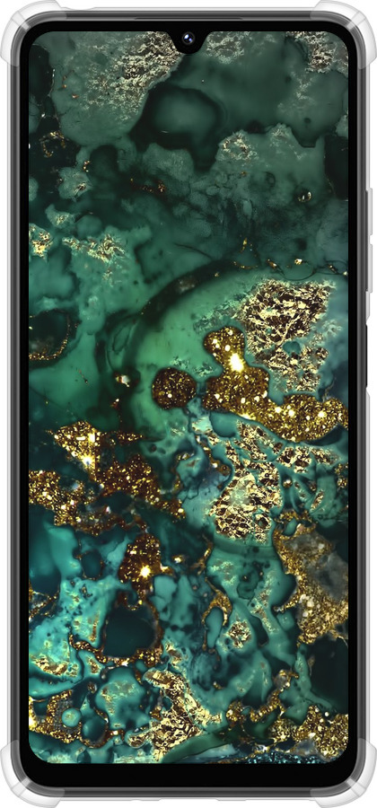 Силикон с усиленными углами чехол Мрамор золото богатство для Xiaomi Poco M7 - 5419sp-4141 изображение 