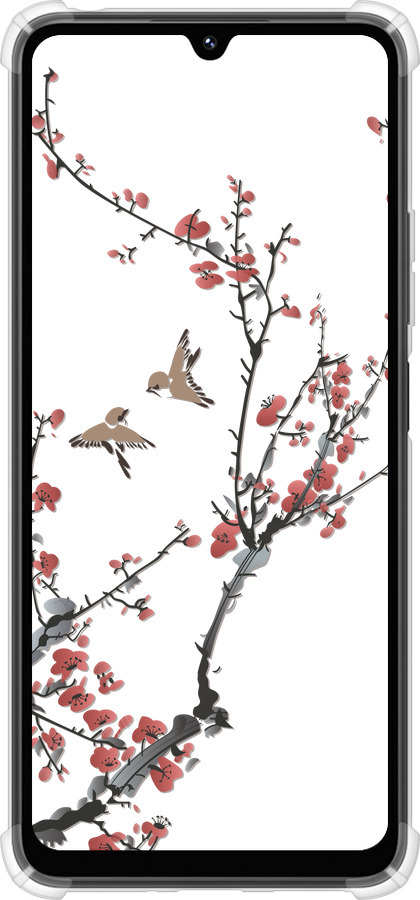 Силикон с усиленными углами чехол Сакура v2 для Xiaomi Poco M7 - 5538sp-4141 изображение 