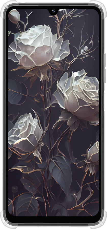 Силикон с усиленными углами чехол Розы 2 для Xiaomi Poco M7 - 5550sp-4141 изображение 
