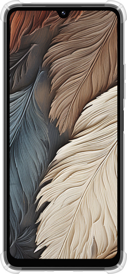 Силикон с усиленными углами чехол Листья в стиле бохо для Xiaomi Poco M7 - 5643sp-4141 изображение 