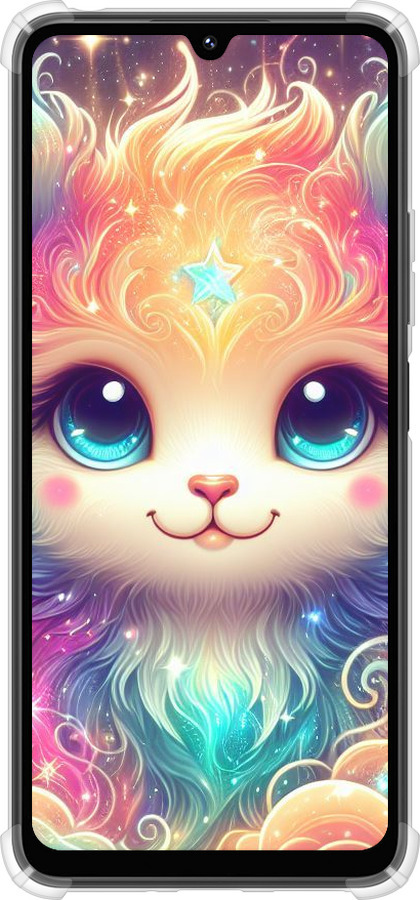 Силикон с усиленными углами чехол Сказочный котенок для Xiaomi Poco M7 - 5813sp-4141 изображение 