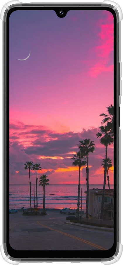Силикон с усиленными углами чехол Пальмы для Xiaomi Poco M7 - 5873sp-4141 изображение 