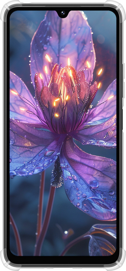 Силикон с усиленными углами чехол Магический цветок для Xiaomi Poco M7 - 6038sp-4141 изображение 