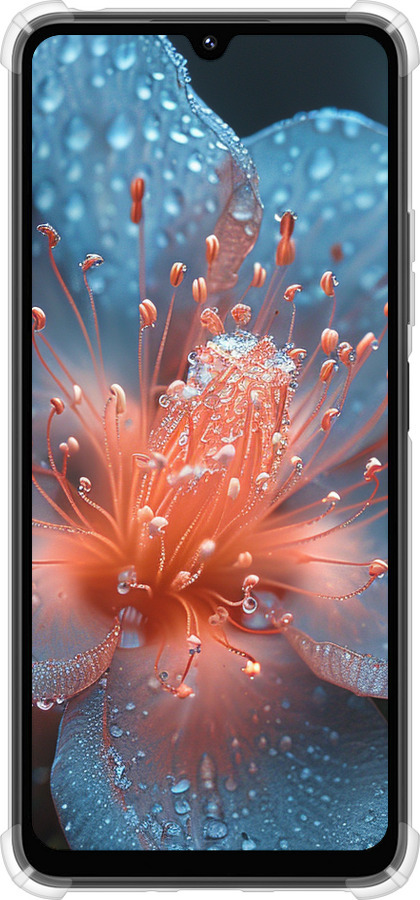 Силикон с усиленными углами чехол Роса на цветке для Xiaomi Poco M7 - 6039sp-4141 изображение 