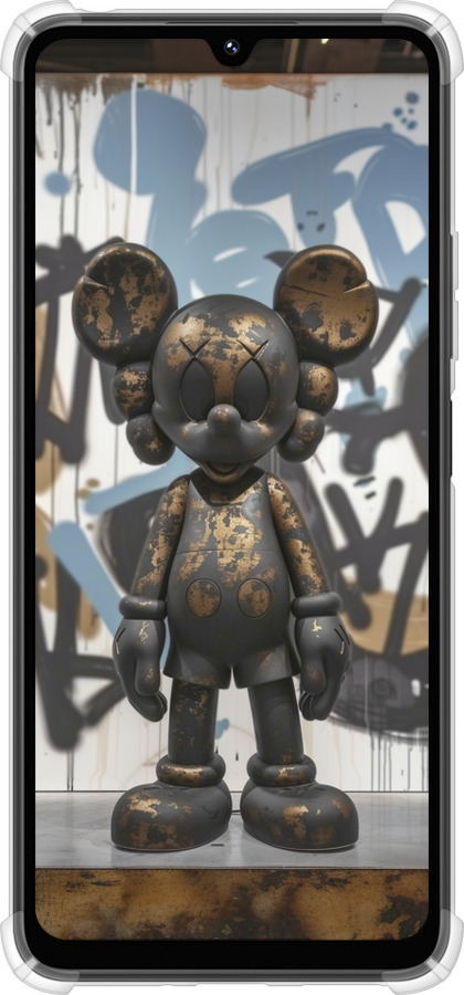 Силикон с усиленными углами чехол Bronze kaws v2 для Xiaomi Poco M7 - 6098sp-4141 изображение 