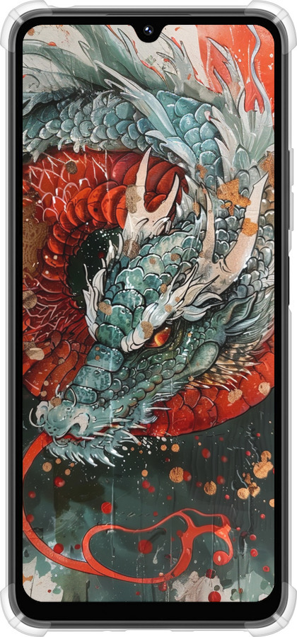 Силикон с усиленными углами чехол Стихия огня для Xiaomi Poco M7 - 6101sp-4141 изображение 